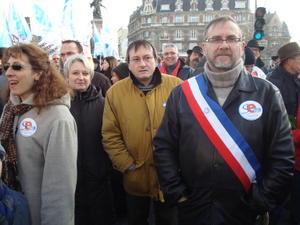 Grève les socialistes de l'Aisne dans les manifs