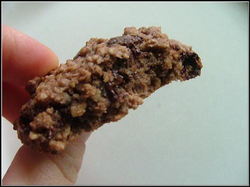 Cookies double choc'chocolat aux flocons d'avoine