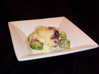 Gratin de choux de Bruxelles à la montagnarde...