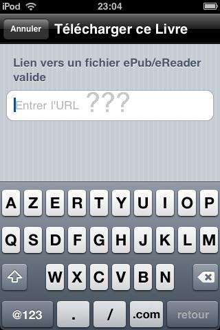 Transférer ebook perso iPhone/iPod Touch