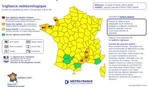 Meteo-France laisse 6 départements en vigilance orange pluie/neige