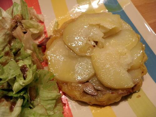 Petite tatin de foie gras & pomme de terre ...