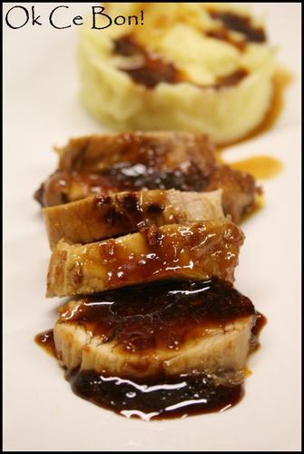 Filet mignon de porc caramélisé à l'orange Filet mignon de porc caramélisé à l'orange