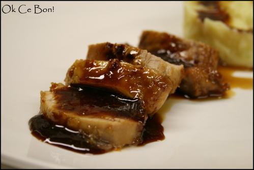 Filet mignon de porc caramélisé à l'orange Filet mignon de porc caramélisé à l'orange