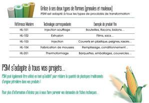 PSM : le bioplastique PSM : le bioplastique