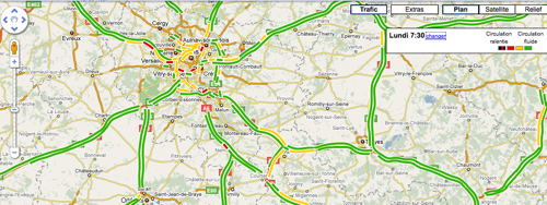 google-maps-trafic Google Maps France affiche le trafic en temps réel