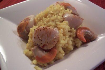 Risotto au safran et Saint-Jacques