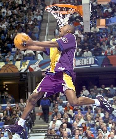 kobe bryant dunks on. lebron james dunking on kobe