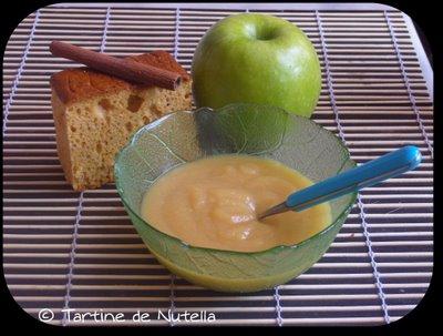 Compote de pommes vanillée au pain d'épices