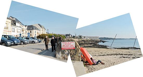 Sur la corniche à Concarneau Les galets de Talbert