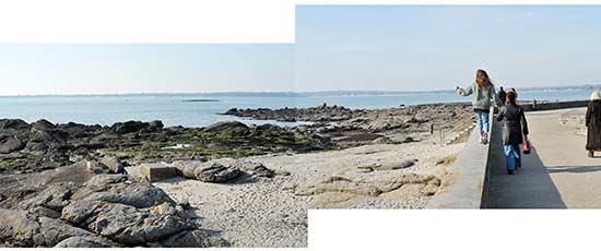 Sur la corniche à Concarneau Les galets de Talbert