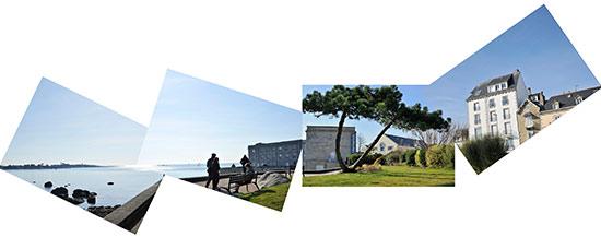 Sur la corniche à Concarneau Les galets de Talbert
