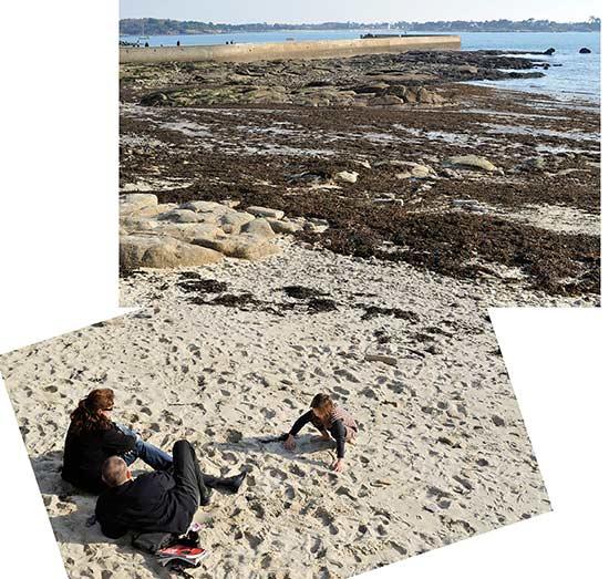 La plage des Dames à Concarneau Les galets de Talbert