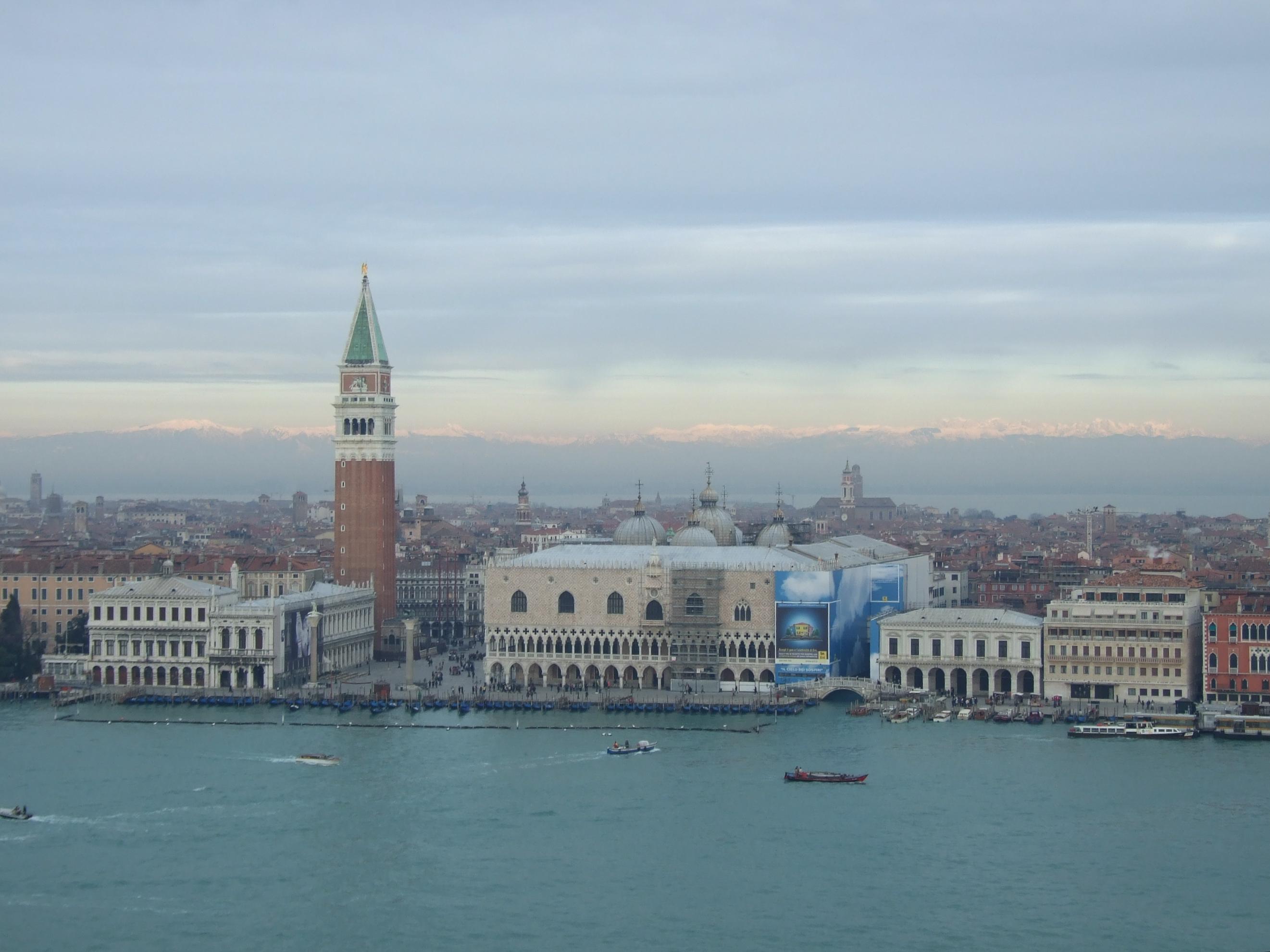 La place San Marco, depuis San Giorggio Maggiore