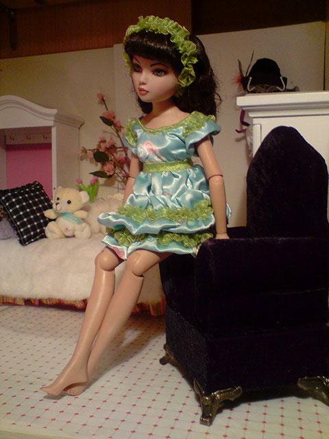 Le petit haut de pyjama terminé