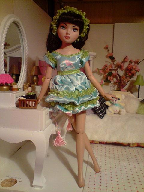 Le petit haut de pyjama terminé