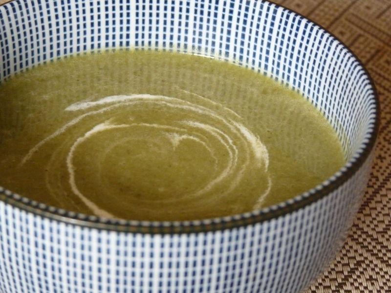 Potage de mâche au chèvre Potage de mâche au chèvre