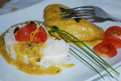 Poulet colombo au lait de coco Poulet colombo au lait de coco