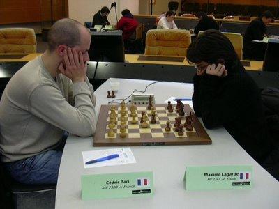 Le 7ème Festival international d'échecs de Nancy Cédric Paci 1-0 Maxime Lagarde