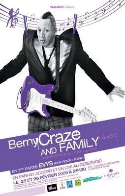 Berny Craze Family, live Reservoir Club (Paris) février