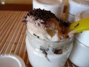 Cliquez pour agrandir : Yaourt aux vermicelles de chocolat et aux poires Yaourt aux vermicelles de chocolat et aux poires