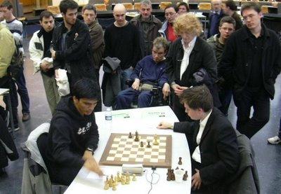 Pentala Harikrishna domine le 7ème festival d'échecs de Nancy Pentala Harikrishna (2673) face à Nicolas Brunner
