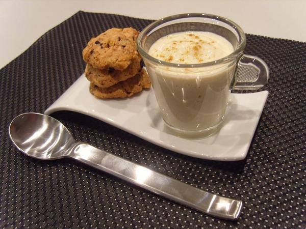 Mardi 6 janvier : Mousse de topinambours et ses cookies - Lapin à la cannelle et ficassée de Champis - Panna Cotta aux fruits