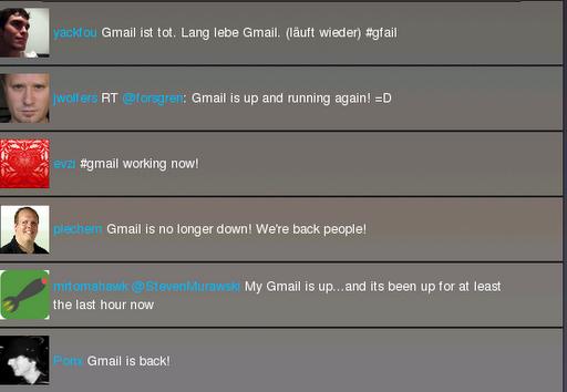 “Gmail is down” ou le cri d’une génération