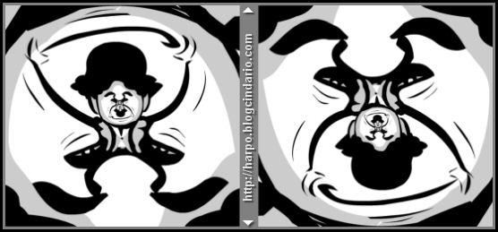 Caricatures à double sens http://harpo.blogcindario.com/ficheros/caricaturas/CHARLES_CHAPLIN_RECURSIVO.jpg