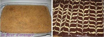 carrés gourmands aux deux chocolats