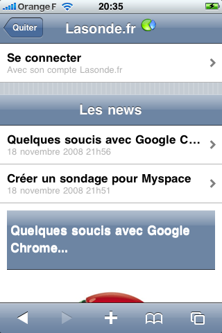 Nouveau ! Consultez vos sondages sur Iphone iphoneconnec