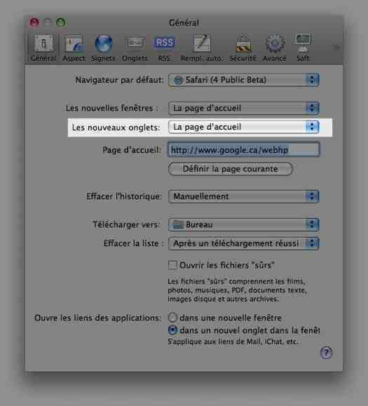 Safari 4 : mise à jour de certains modules d'extension, traduction française et quelques précisions