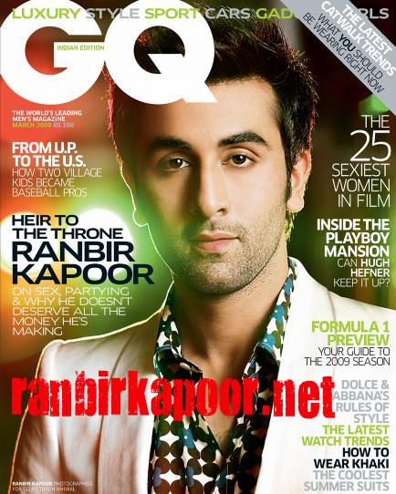 Ranbir Kapoor en couverture de GQ