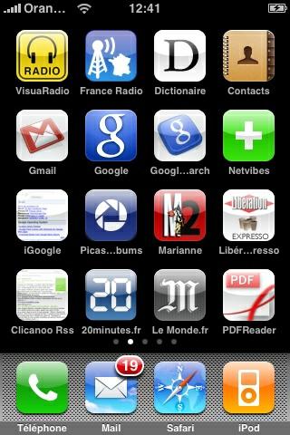 Mes applications préférées sur Iphone