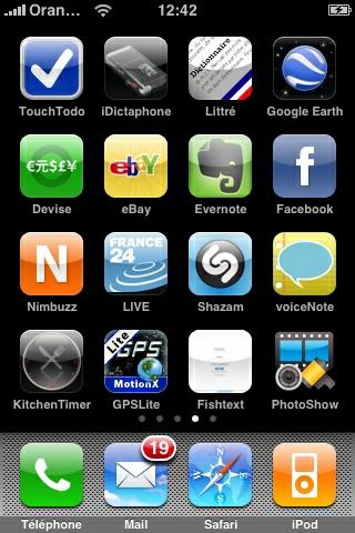 Mes applications préférées sur Iphone