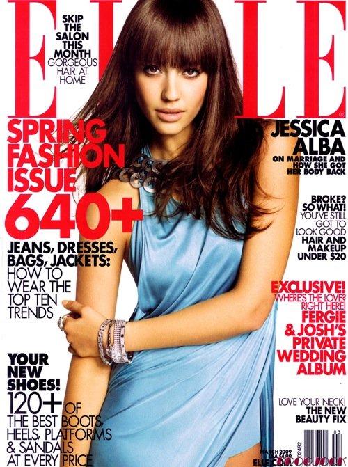 Jessica Alba en couverture de ELLE Magazine