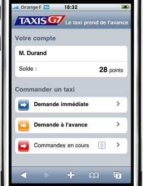 TaxiG7 sur votre iPhone : réservez en ligne Redneck   buzzmarketing