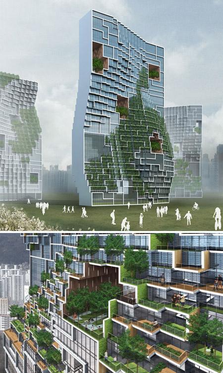 Appartements dansant par unsangdong architects en Corée du Sud