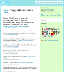 Page Twitter de La Magie de la Souris Page Twitter de La Magie de la Souris