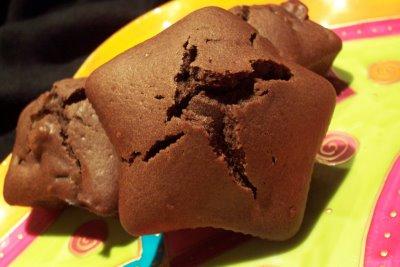 Muffins cacaotés poire
