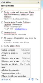 gtask-sidebar-1 GTask Sidebar, votre gestionnaire de tâches Gmail sur Firefox