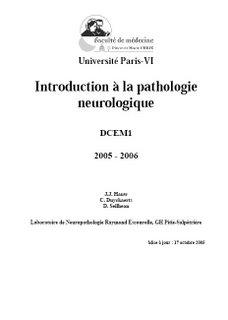 Introduction pathologie neurologique