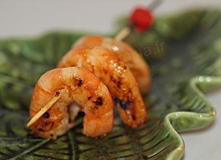 Crevettes aperitives un peu comme des spare ribs, recette sucree-salee Crevettes aperitives un peu comme des spare ribs, recette sucree-salee