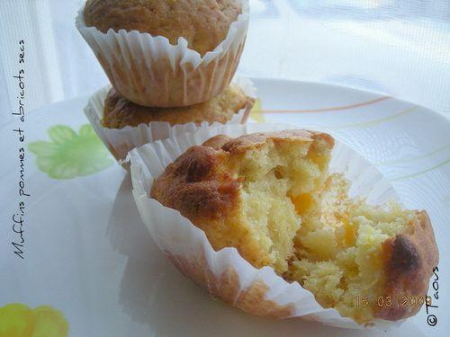 Muffins pommes et abricots secs Muffins pommes et abricots secs