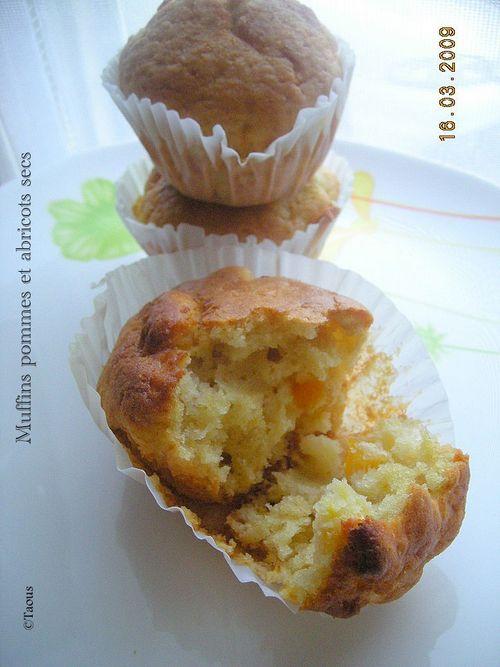 Muffins pommes et abricots secs Muffins pommes et abricots secs
