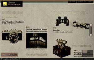 Nikon’s History, site interactif Nikon histoire