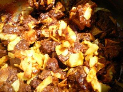 Curry de Mouton aux copeaux de coco - Mutton curry - K M Mathew