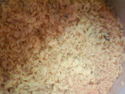 Rougets au four et riz en sauce