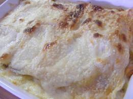 Lasagnes aux poireaux et deux saumons. Lasagnes aux poireaux et deux saumons.