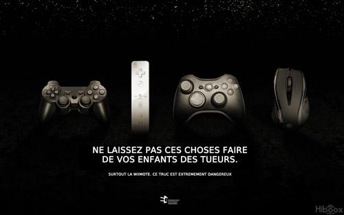 Concours pubs anti jeux - Résultats Pub anti jeux vidéo